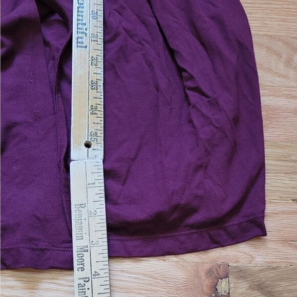 J. Crew Burgundy Wrap Dress Flutter Sleeve XS - Picture 5 of 6